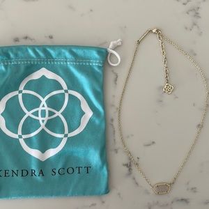 Necklace- Kendra Scott Elisa gold in iridescent Drusy
